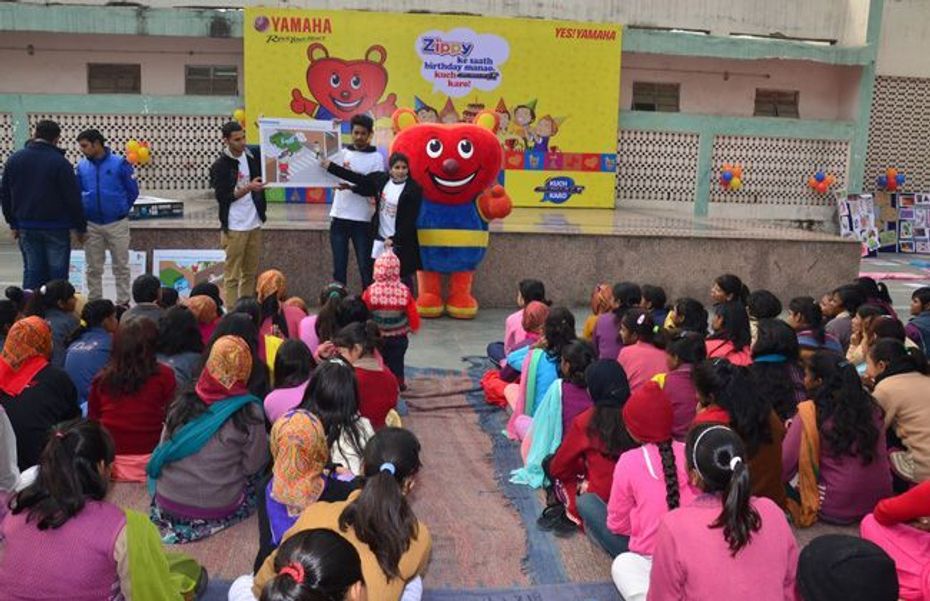 Yamaha Celebrates Zippyâ??s First Birthday with the kids and women of Nirmal Chhaya
