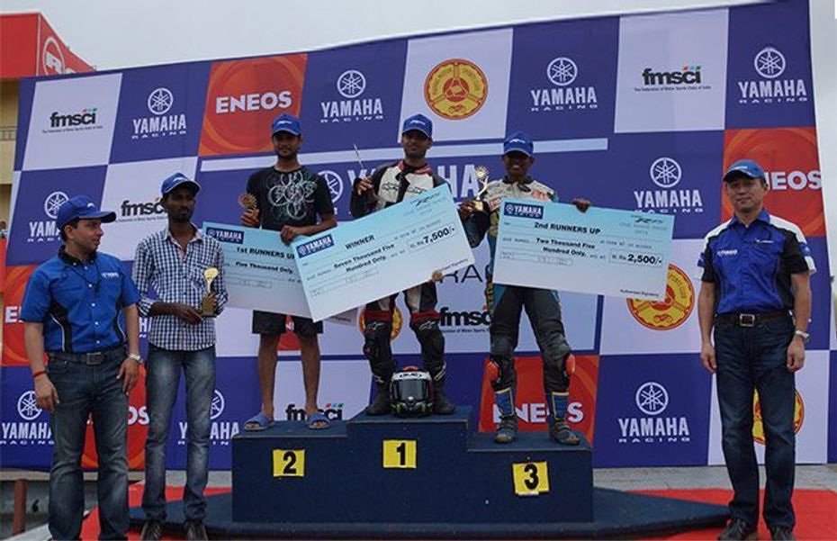 First round of the 2013 YZF-R15 One Make Race Championship concluded First round of the 2013 YZF-R15 One Make Race Championship concluded