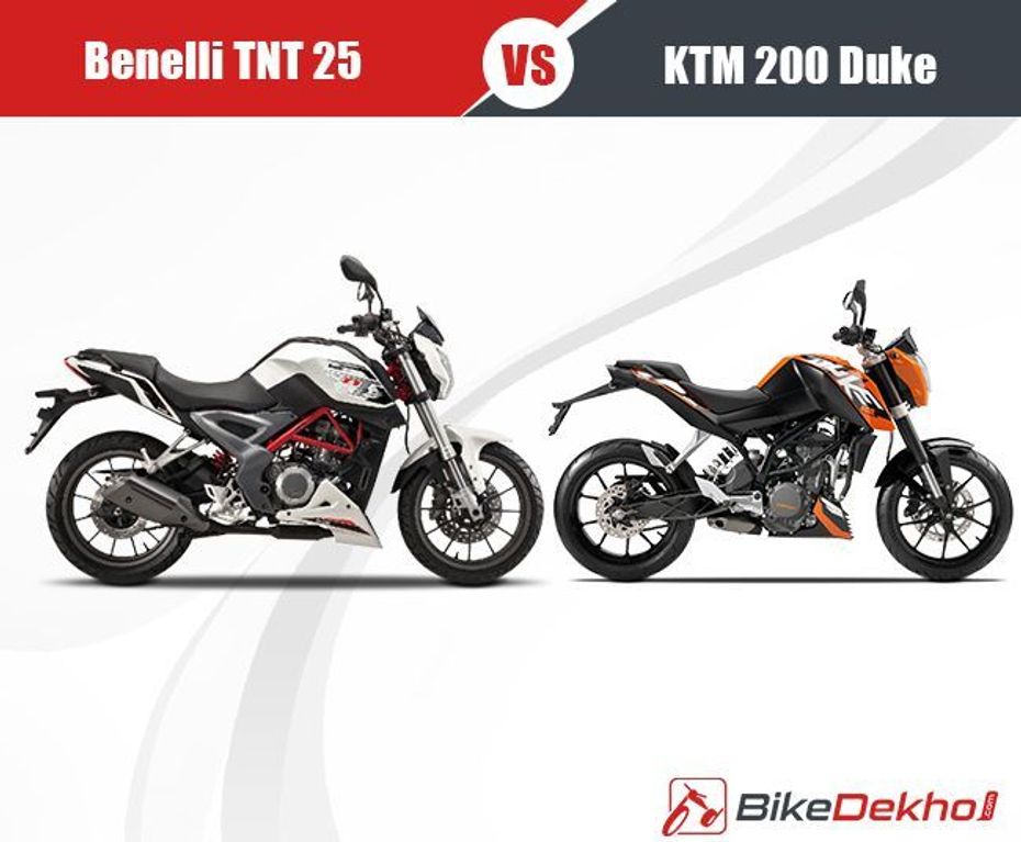 Benelli TNT 25 vs Duke 200 Benelli TNT 25 vs Duke 200