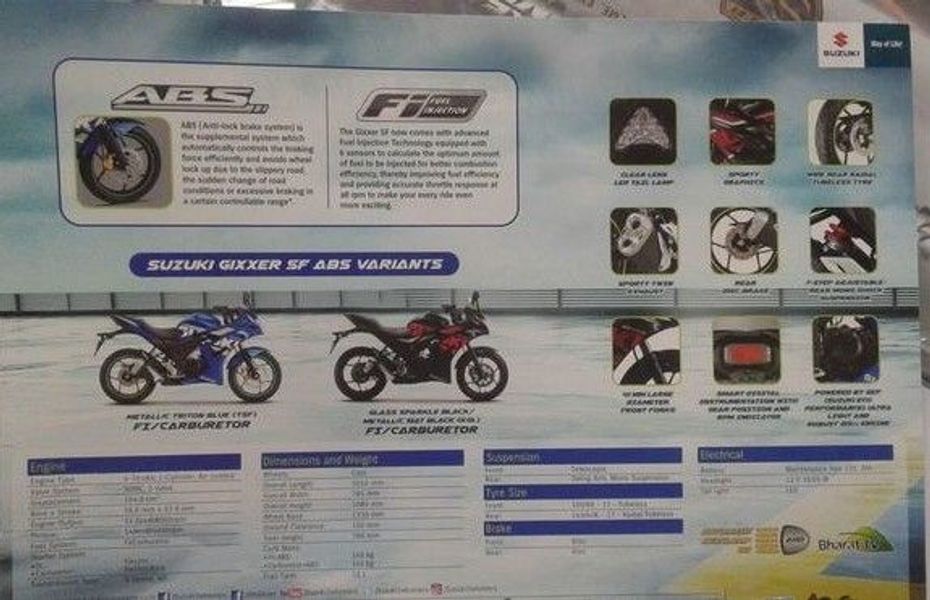 Suzuki Gixxer SF ABS launching soon