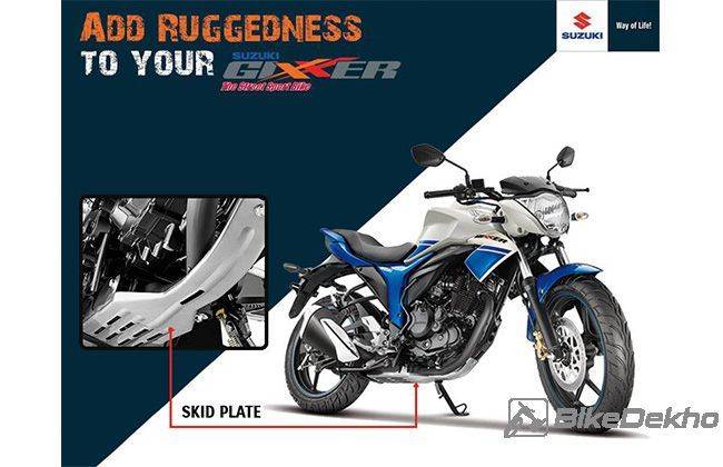 Suzuki Gixxer With Engine Skid Plate