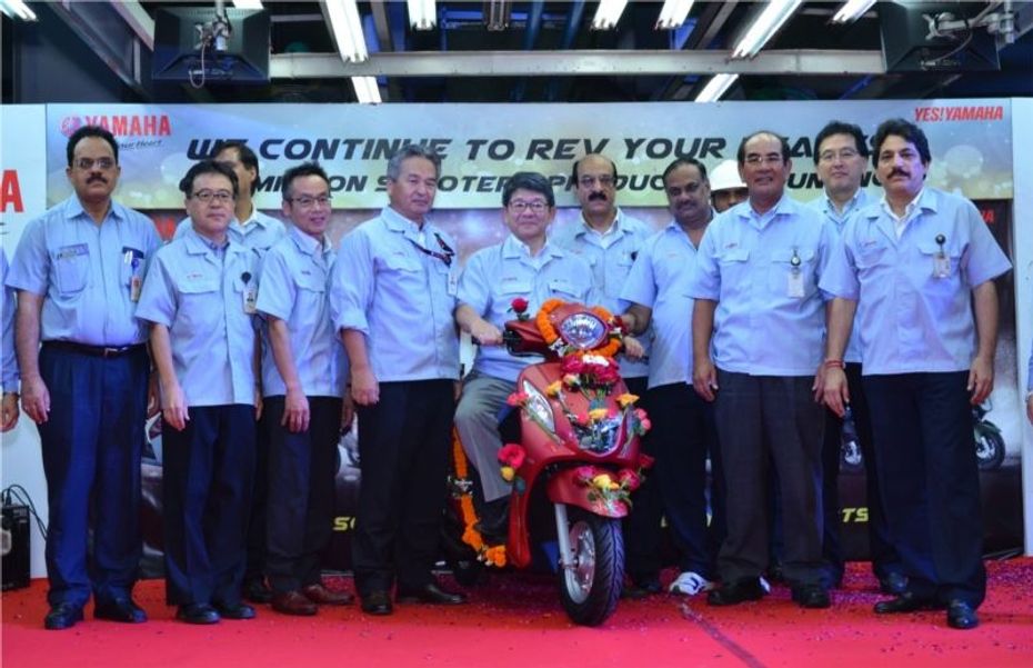 Yamaha Fascino was the one millionth scooter produced in India