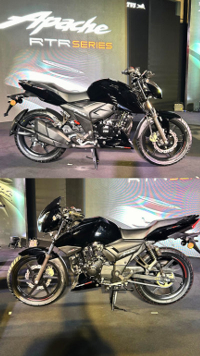 New TVS Apache RTR 160 4V And RTR 160 2V Black Edition: Highlights In 7 Images