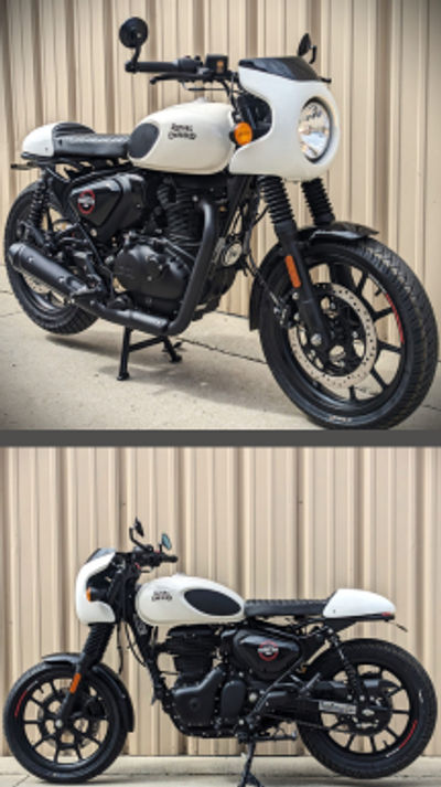Royal Enfield Hunter 350 Modified To A Cafe Racer